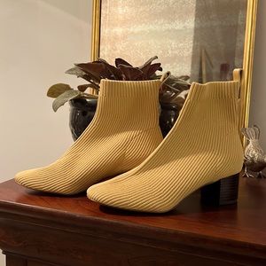 Mustard everlane booties